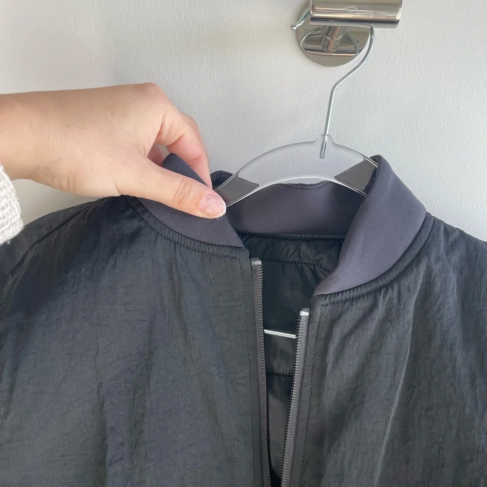 Lululemon No Stop Black Reversible Bomber Jacket